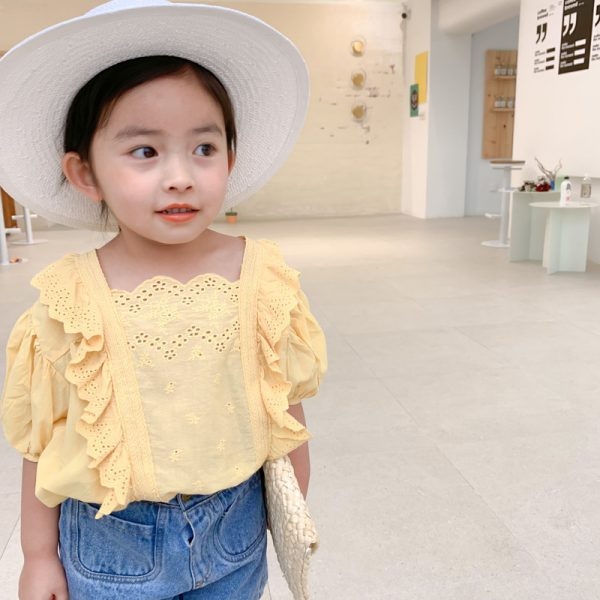 Áo sơ mi kiểu cho bé gái